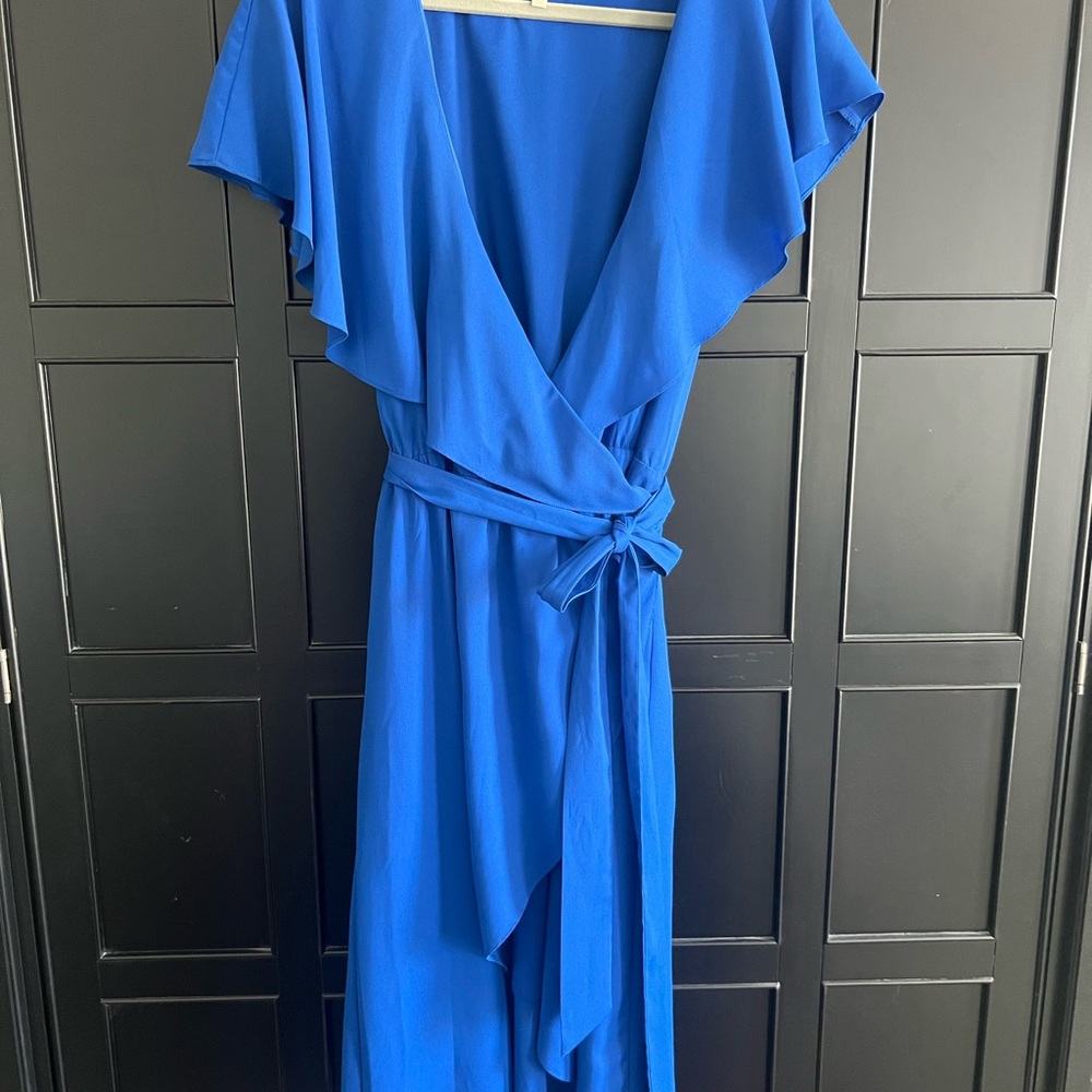 GB Girls Vibrant Blue High Low Dress